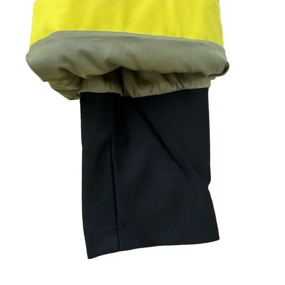 Men’s Sz L Marmot Hooded Elevation Ski Jacket. Yellow & Gray. Insulated.